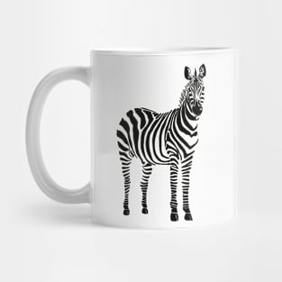 Black shapes forming a Zebra Mug